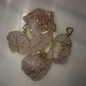 Handmade Crystal Necklaces Made From Copper Wire